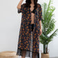 Women's Floral Chiffon Kimono: Open Front Swimsuit Cover-Up