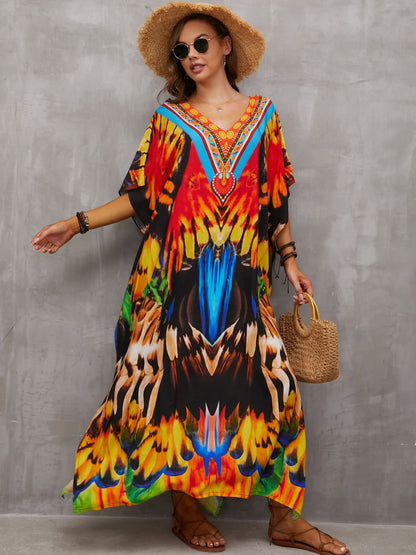 Print Kaftan Beach Loungewear Dress for Women