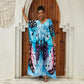 Print Long Kaftan Dress - Women's Beach Loungewear