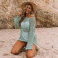 Women's Sexy Off-Shoulder Crochet Bikini Cover Up