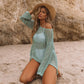 Women's Sexy Off-Shoulder Crochet Bikini Cover Up