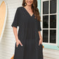 Flowy V-Neck Beach Dress: Women's Swimsuit Cover Up