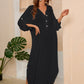 V-Neck Kaftan Women's Side Split Beach Cover Up