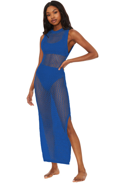 Women's Crochet Sleeveless Swimsuit Cover Up Beach Dress