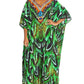 Women's Plus Size Printed Kaftan: Beach Loungewear Cover-Ups