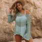 Women's Sexy Off-Shoulder Crochet Bikini Cover Up