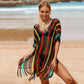 V-Neck Crochet Tassel Coverups - Women's Swimwear