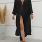 Plus Size Long Kimono Swimsuit Cover Up