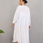 White Long Sleeve Swimsuit Cover Up for Women