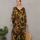 Printed Plus Size Women's Beach Caftan Dress