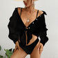 Long Sleeve Button-Down Beach Shirt: Women's Swimsuit Cover Up