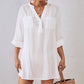 White V-Neck Beach Cover-Up for Women Summer Swimwear