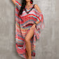 Women's V-Neck Plus Size Beach Kaftan with Side Split