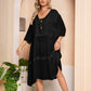 Flowy Boho Dress: Women's V-Neck Swimsuit Cover Up