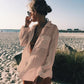 Women's Long Sleeve Button-Down Beach Shirt Cover Up