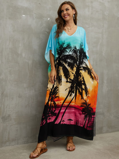 Print Kaftan Beach Loungewear Dress for Women