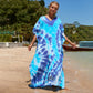 Colorful Print Plus Size Swimsuit Cover Up - V-Neck Kaftans