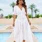 Women's Flowy Chiffon Beach Cover Up Maxi Dress