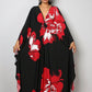 Plus Size Batwing Sleeve Beach Kaftan Swimsuit Cover Ups