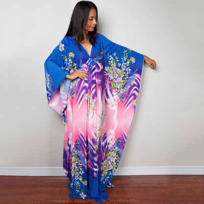 Plus Size Batwing Sleeve Beach Kaftan Swimsuit Cover Ups