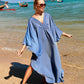 V-Neck Batwing Sleeve Plus Size Beach Caftan