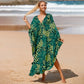 Plus Size Zebra Print Beach Caftan Dress