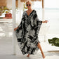 Plus Size Zebra Print Beach Caftan Dress