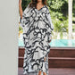 Zebra Print Plus Size Beach Kaftan Cover-Up