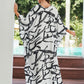 Zebra Print Plus Size Beach Kaftan Cover-Up