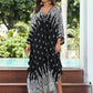 Zebra Print Plus Size Beach Kaftan Cover-Up