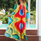 Printed Plus Size Kaftan Swimsuit Cover-Up for Women