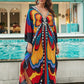 Printed Plus Size Kaftan Swimsuit Cover-Up for Women