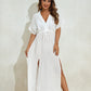 V-Neck Flowy Maxi Dress Women's Beach Cover-Up