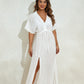 V-Neck Flowy Maxi Dress Women's Beach Cover-Up