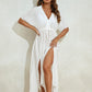 V-Neck Flowy Maxi Dress Women's Beach Cover-Up