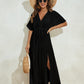 V-Neck Flowy Maxi Dress Women's Beach Cover-Up