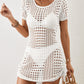 Sexy Mesh Knit Beach Cover Up - Women's Short Tunic