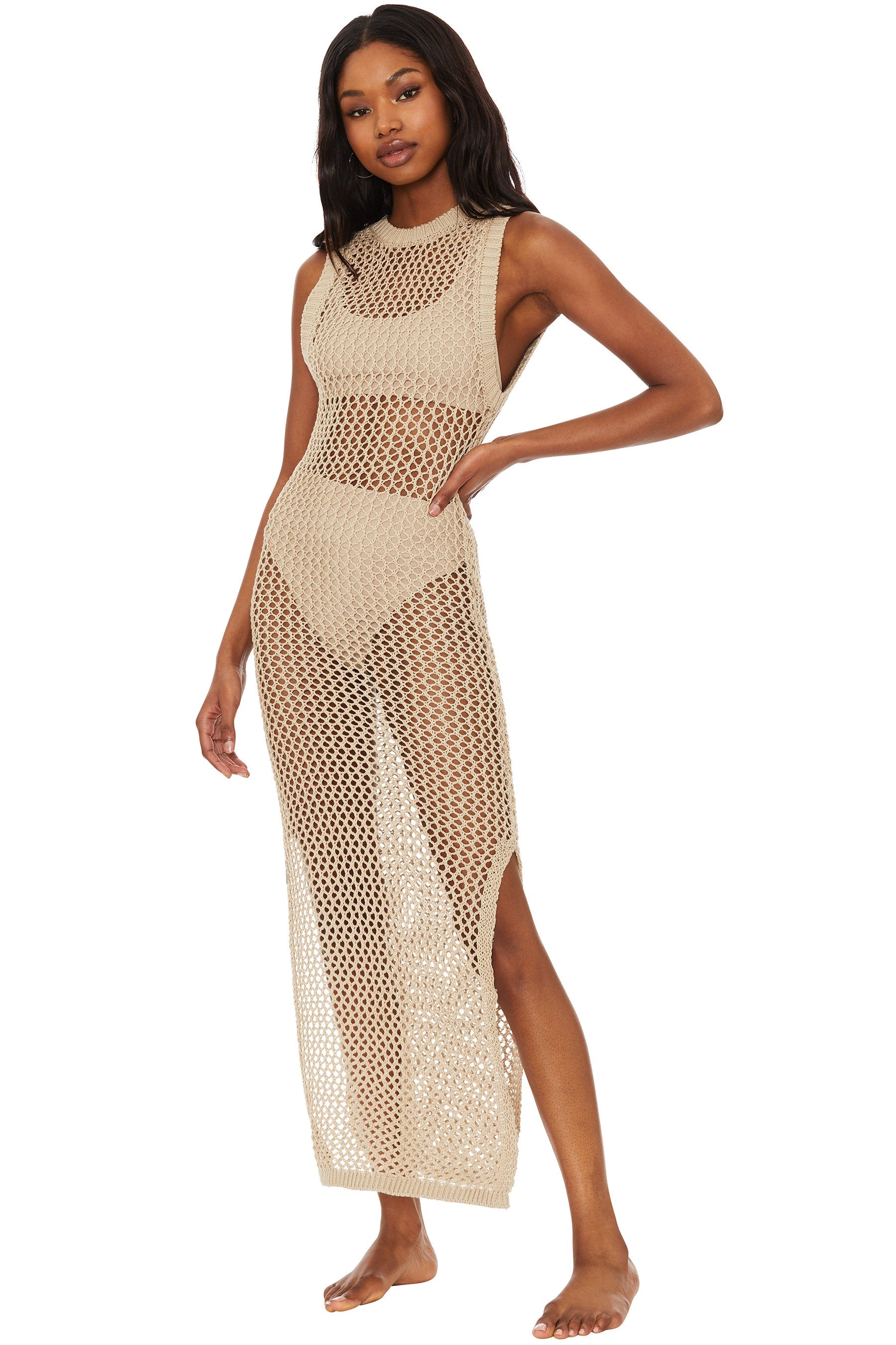 Sleeveless swimsuit cover up online