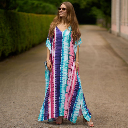 Women's Side Split Kaftan Swimsuit Cover-Up