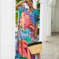 Print Long Kaftan Dress - Women's Beach Loungewear