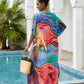 Print Long Kaftan Dress - Women's Beach Loungewear