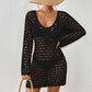 Long Sleeve Hollow Out Crochet Swimwear Cover Up