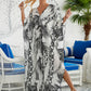 Plus Size Zebra Print Beach Caftan Dress