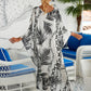 Plus Size Zebra Print Beach Caftan Dress