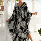 Plus Size Zebra Print Beach Caftan Dress