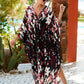 Plus Size Zebra Print Beach Caftan Dress