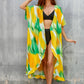 Print Kimono Cardigan: Women's Loose Beach Cover Up