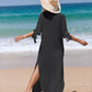 Women's Embroidered V-Neck Beach Caftan Dress