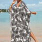 Plus Size Zebra Print Beach Caftan Dress