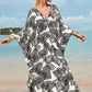 Plus Size Zebra Print Beach Caftan Dress